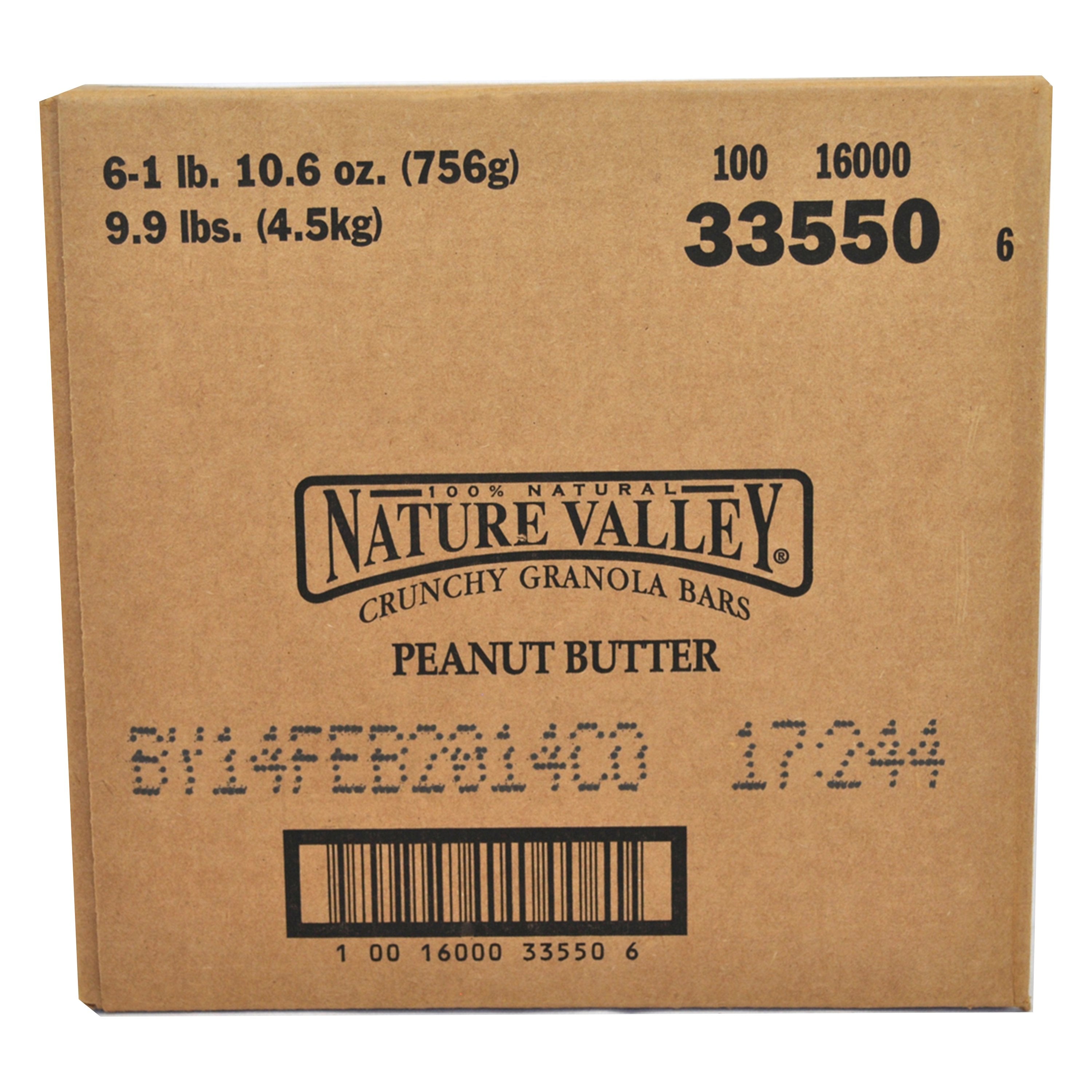 Nature Valley™ Crunchy Granola Bars Peanutbutter (Double Bar) 26.82 Ounce Size - 6 Per Case.