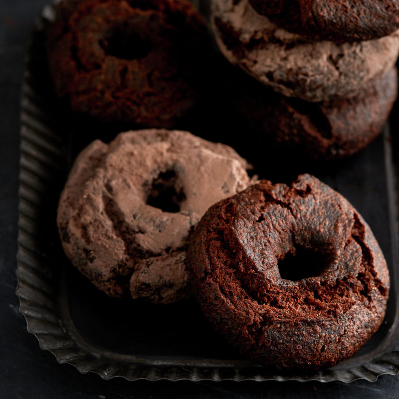 Pillsbury™ Donut Mix Handkut Devil's Foodcake Donut 50 Pound Each - 1 Per Case.