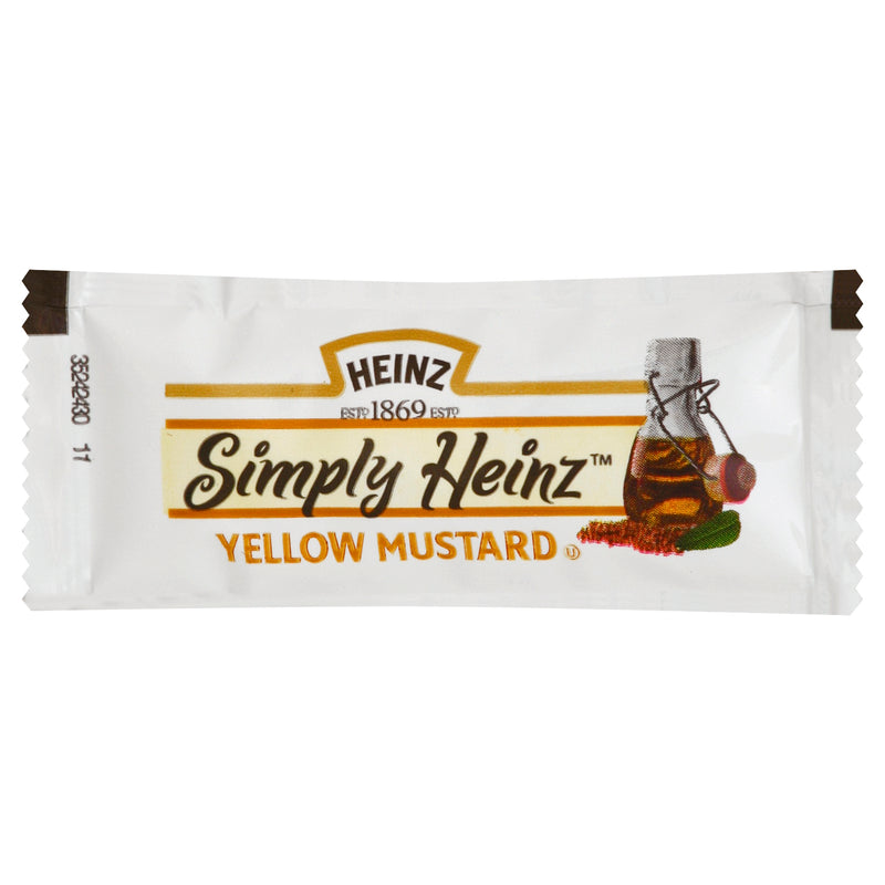 SIMPLY HEINZ Single Serve Yellow Mustard 5.5 Gram Packets(500)