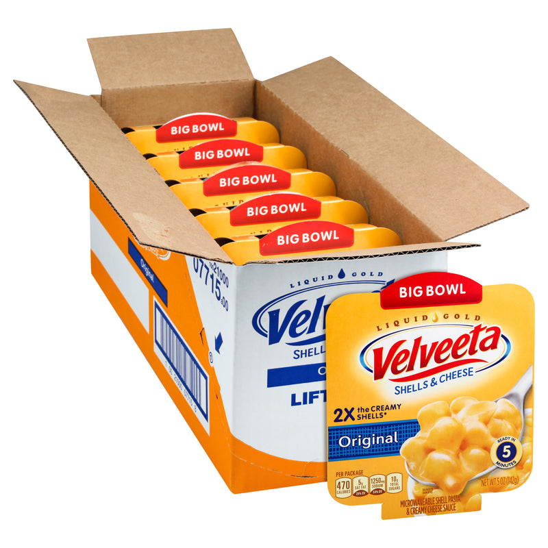 Velveeta Convenience Meal Original Macaroni &cheese Bowl, 5 Ounce Size - 6 Per Case.