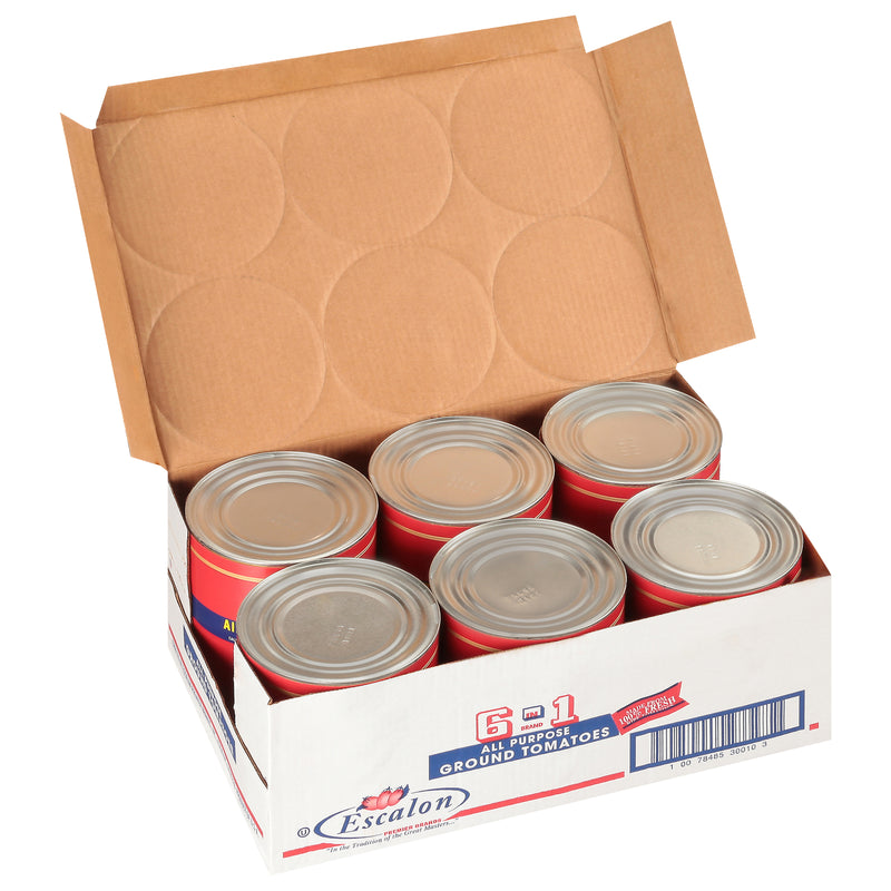 6 in 1 All Purpose Ground Tomatoes 105 Ounce Can - 6 Per Case.