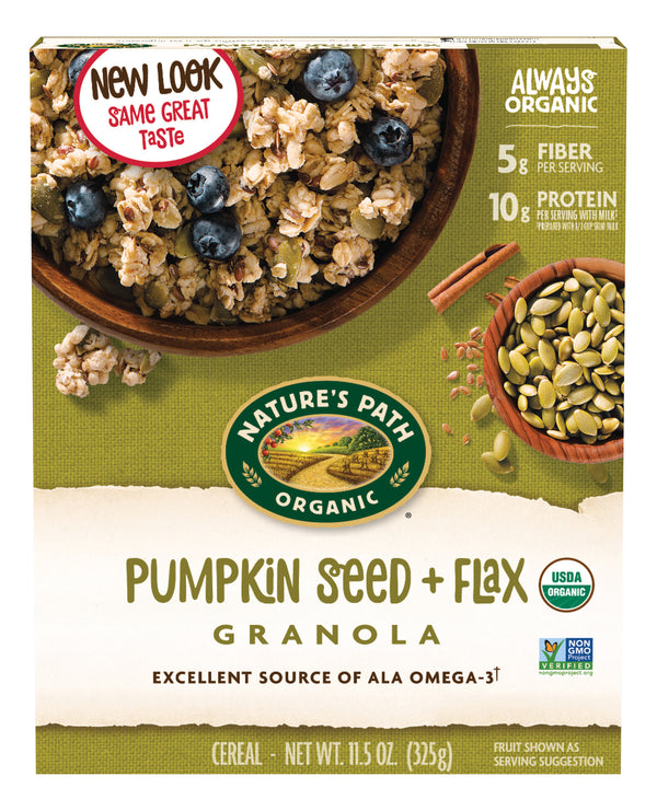 Nature's Path Flax With Pumpkin Seed Granola 11.5 Ounce Size - 12 Per Case.