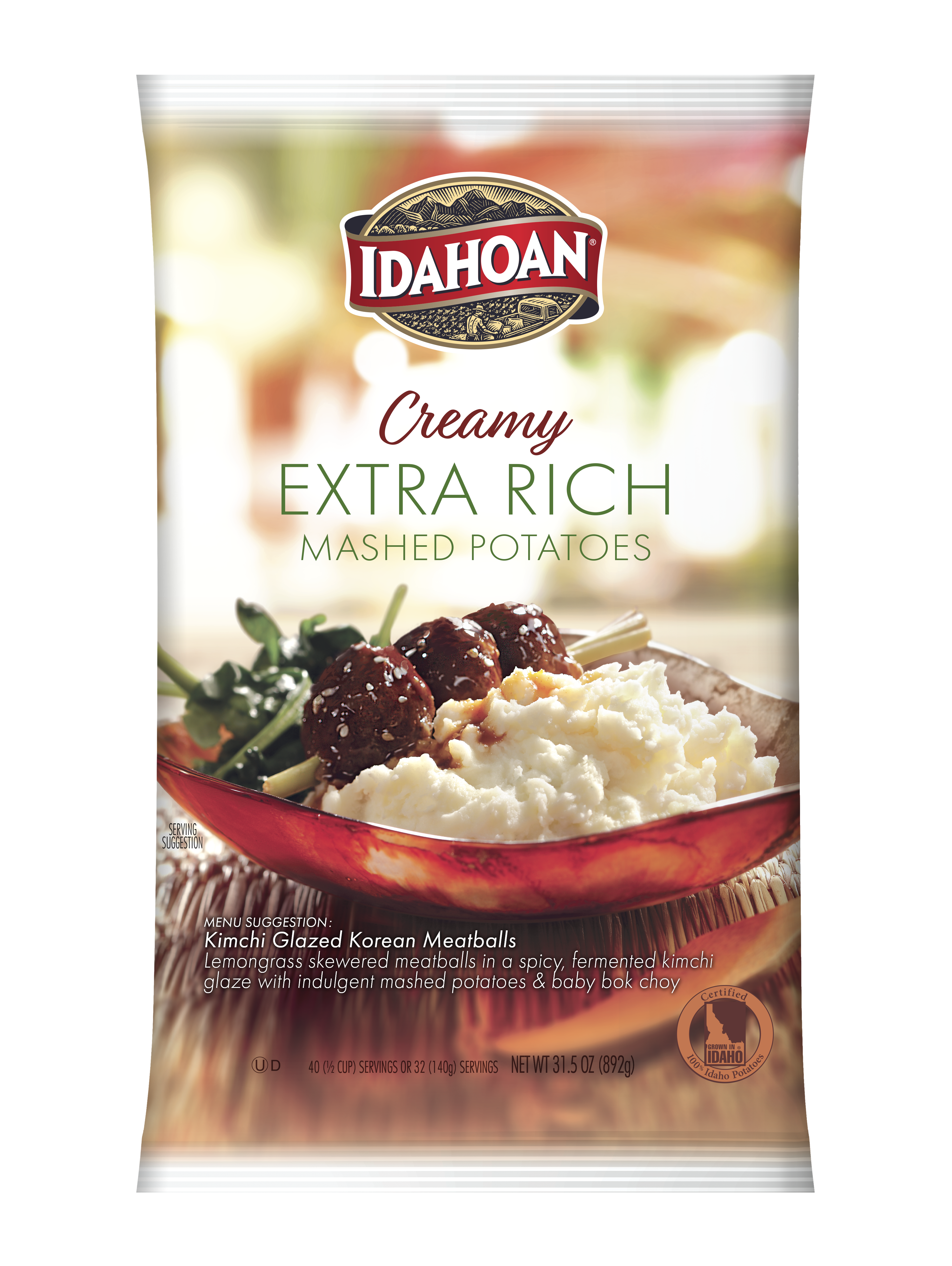 Idahoan® Creamy Extra Rich Mashed Potatoes Hs 31.5 Ounce Size - 8 Per Case.