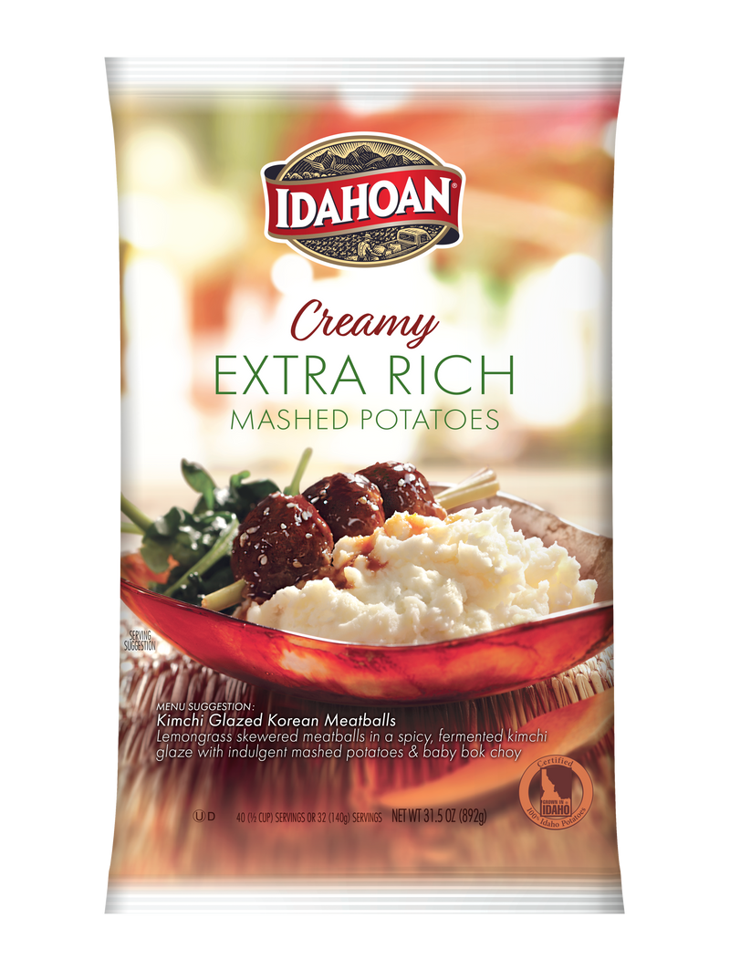 Idahoan® Creamy Extra Rich Mashed Potatoes Hs 31.5 Ounce Size - 8 Per Case.