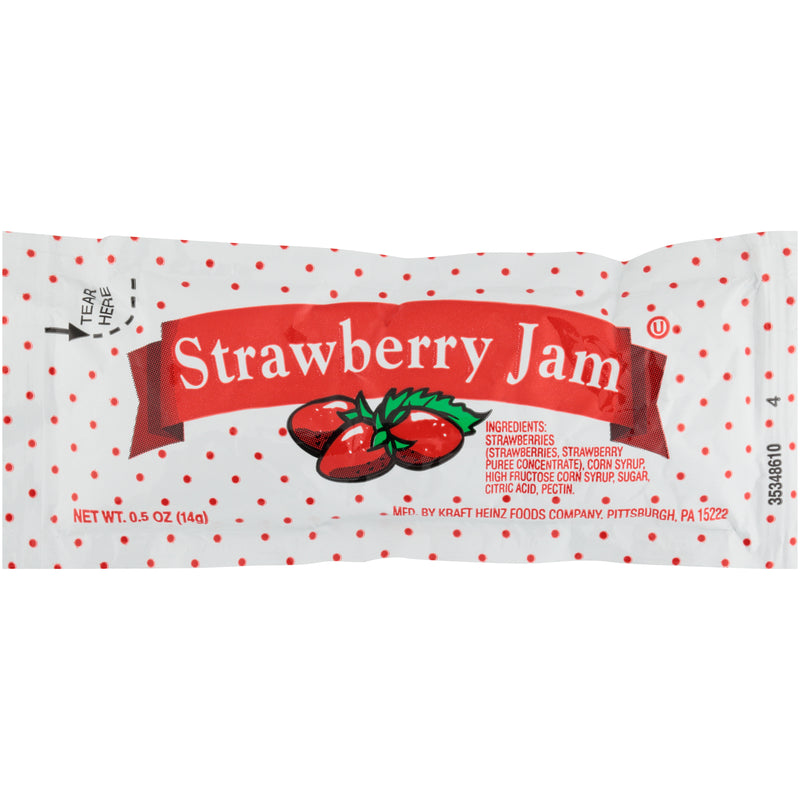 PPI Single Serve Strawberry Jam 0.5 Ounce Packets 200 Per Case
