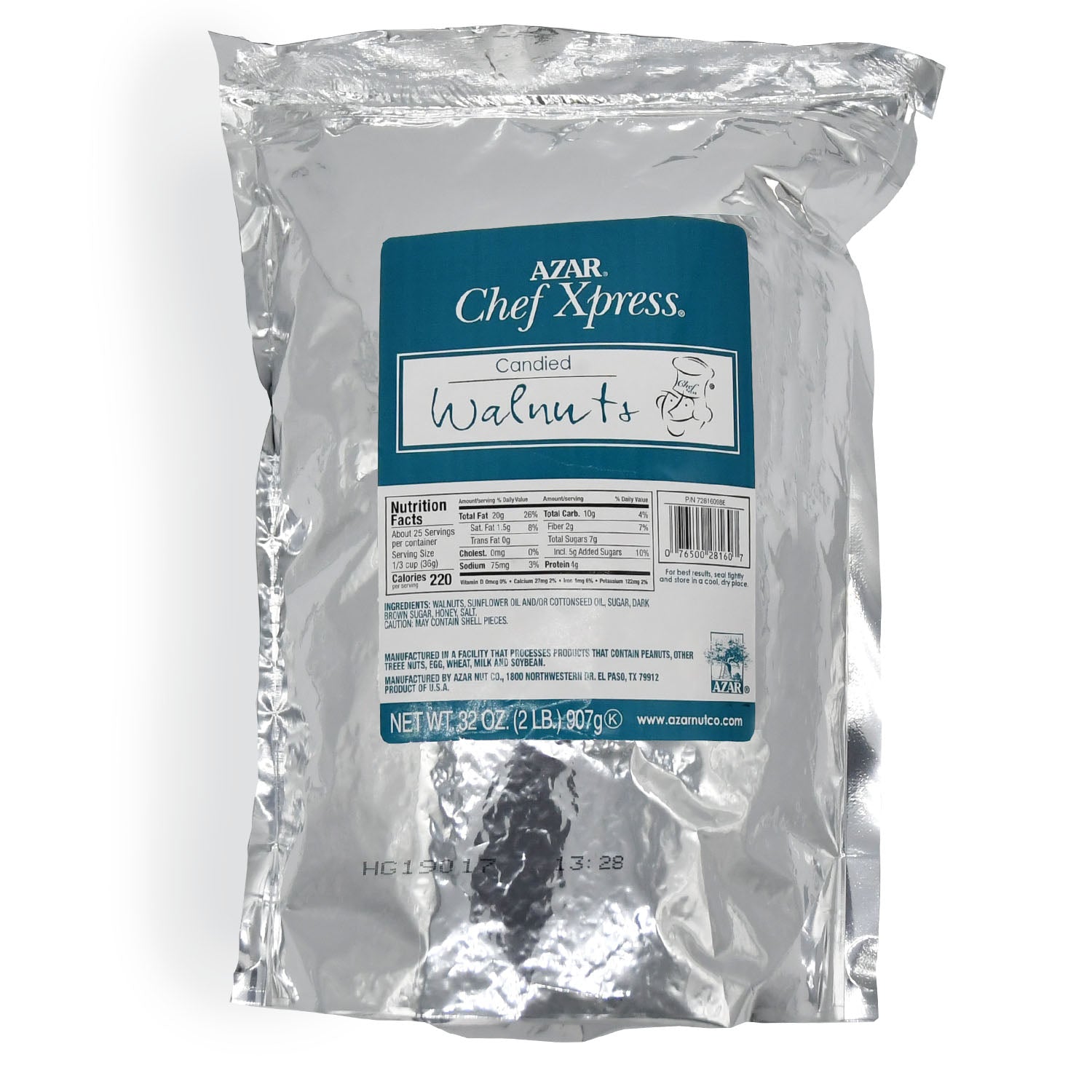 Cfx Candied Walnut Lg 2 Pound Each - 3 Per Case.