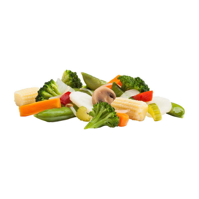 Simplot Simple Goodness Classic Vegetables Stir Fry Supreme Vegetable Blend 2 Pound Each - 12 Per Case.