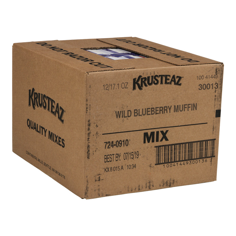 Krusteaz Wild Blueberry Muffin Mix 17.1 Ounce Size - 12 Per Case.