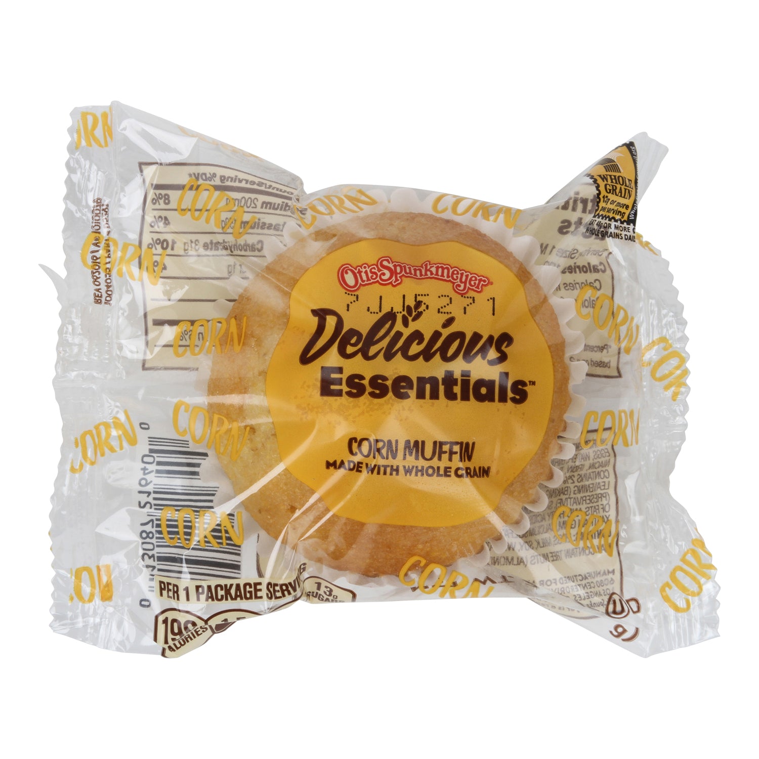 Muffin Corn Made With Whole Grain Individually Wrapped 2 Ounce Size - 72 Per Case.