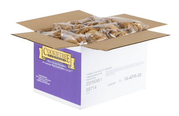 Cookietree Gourmet Oatmeal Raisin Thaw And Serve Cookie 1.3 Ounce Size - 72 Per Case.