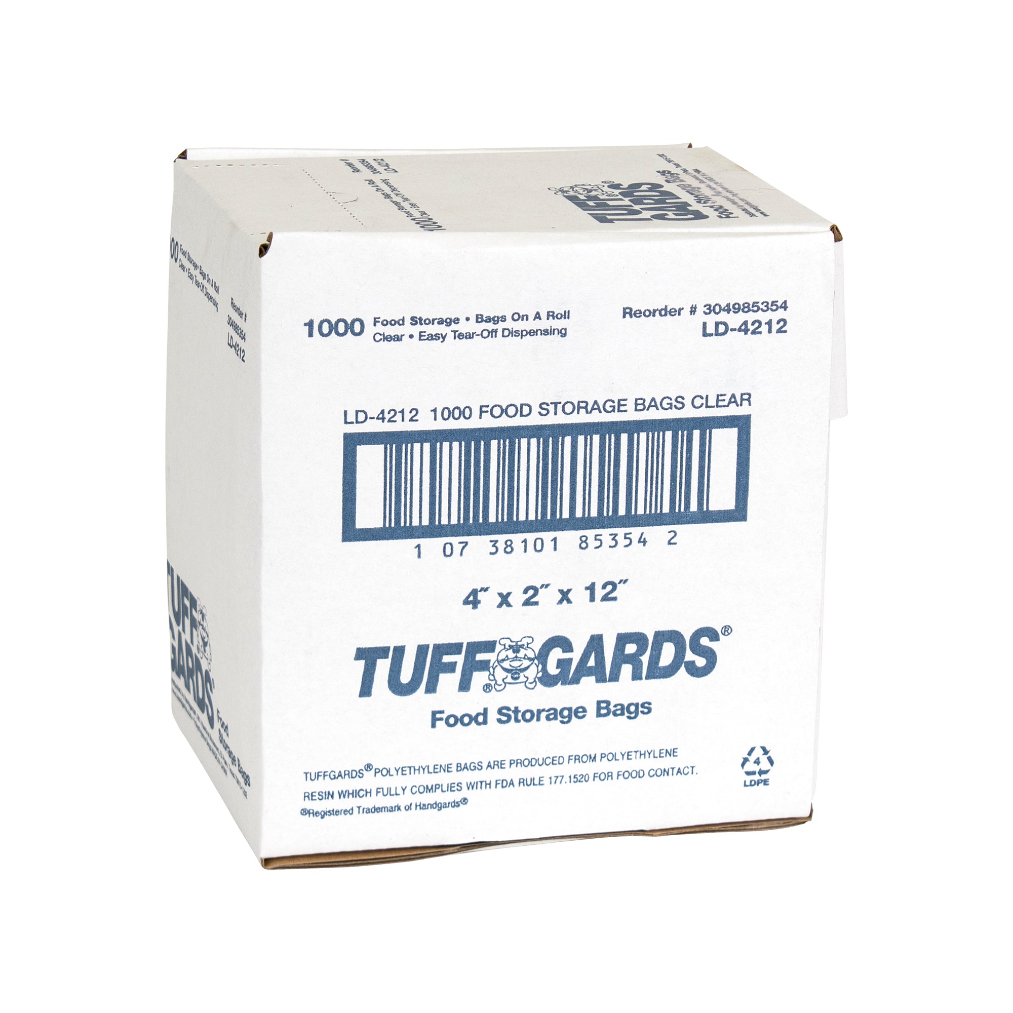 Food Bag Low Density Poly Roll 1000 Each - 1 Per Case.