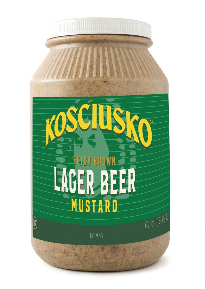 Plochman's Kosciusko Lager Beer Mustard 1 Gallon - 2 Per Case.