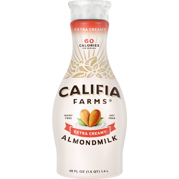 Califia Farms Extra Creamy Almond Milk 48 Fluid Ounce - 6 Per Case.