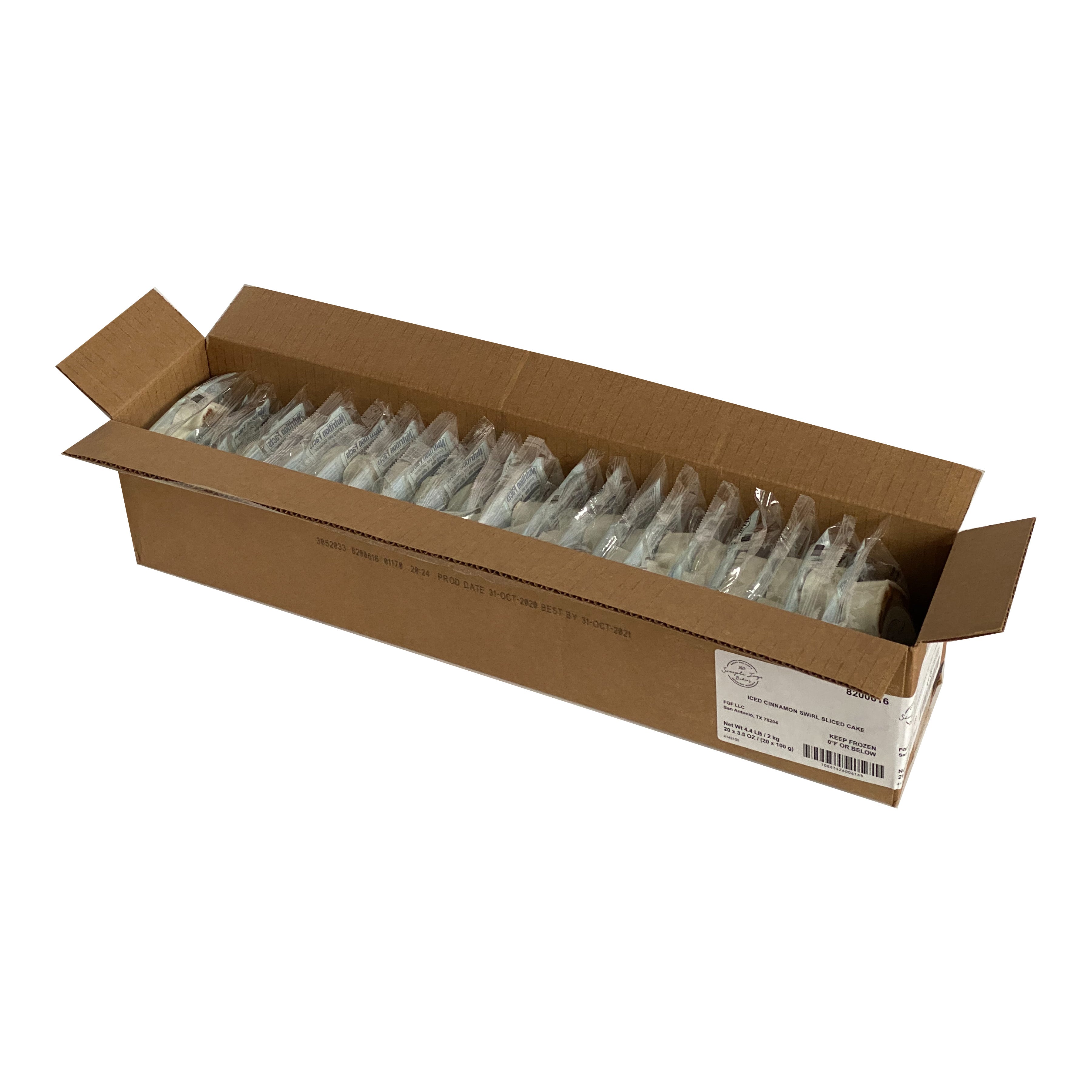 Simple Joy's Bakery Iced Cinnamon Sliced Loafloaf Individually Wrapped 1 Each - 20 Per Case.
