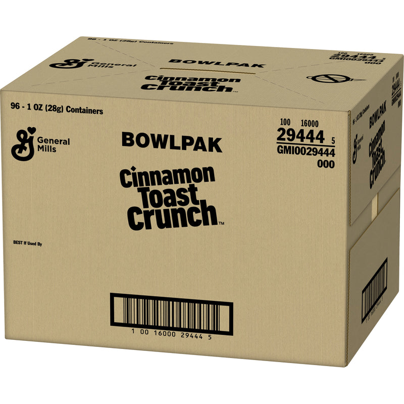 Cinnamon Toast Crunch™ Cereal Less Sugar Single Serve Bowlpak 1 Ounce Size - 96 Per Case.