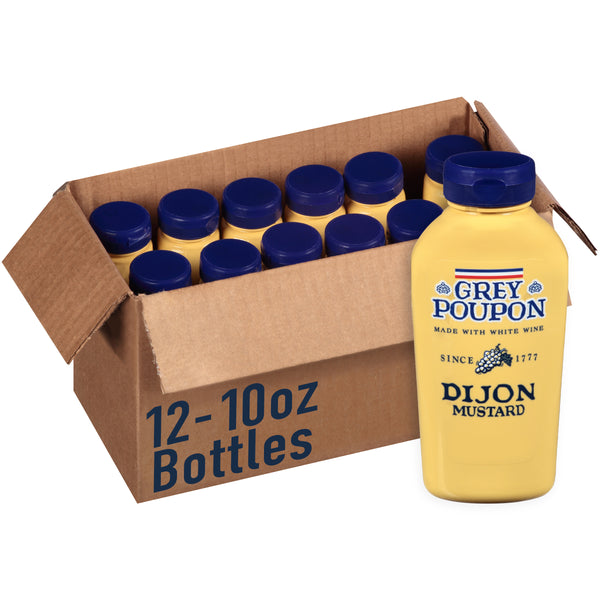 GREY POUPON Dijon Mustard Squeeze Bottle 10 Ounce Bottle 12