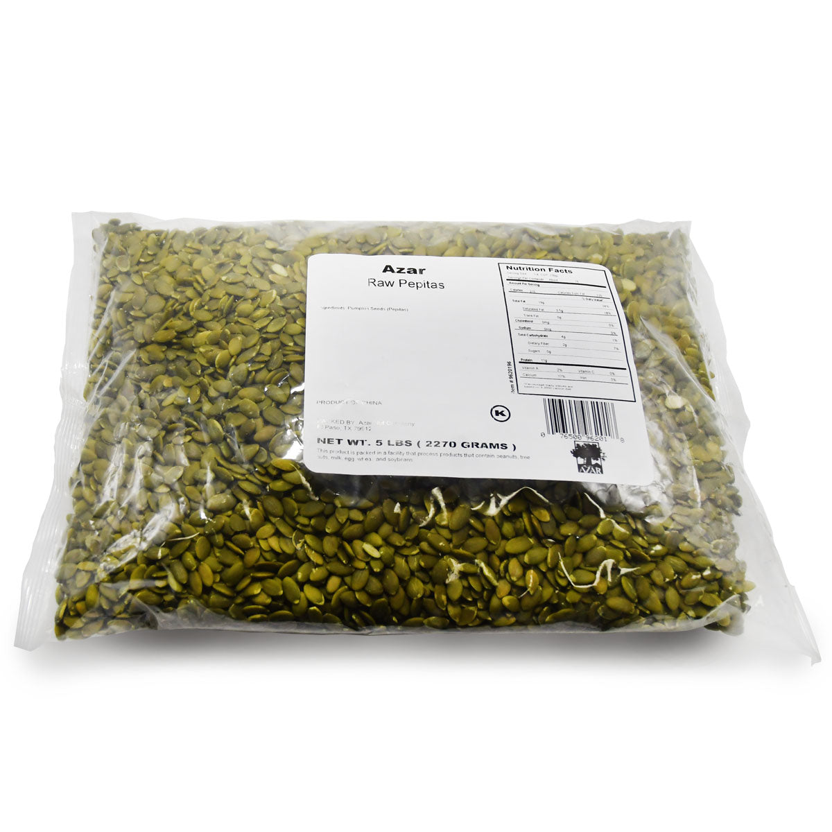 Raw Pepitas 5 Pound Each - 1 Per Case.