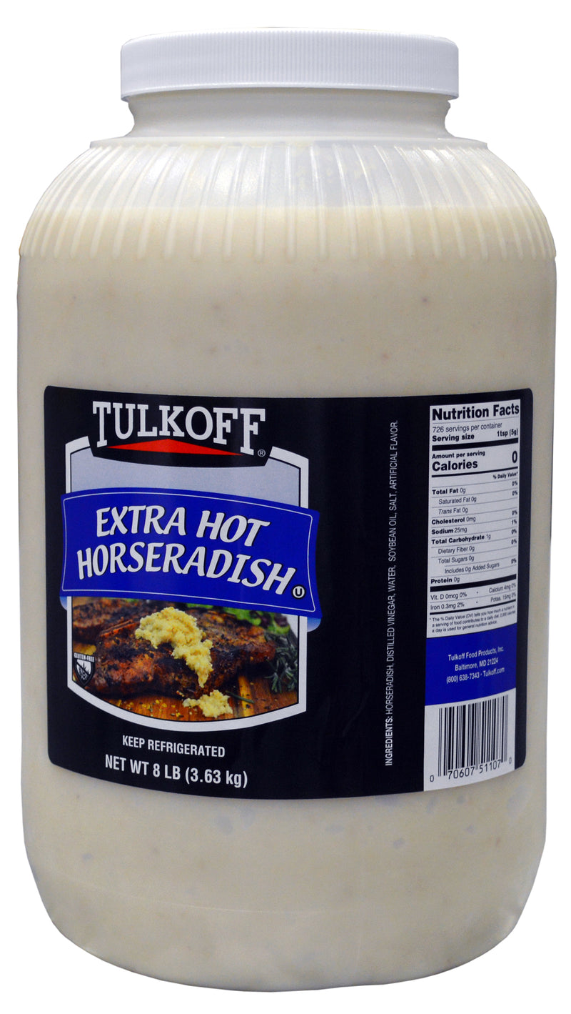 Tulkoff® Extra Hot Horseradish 8 Pound Each - 4 Per Case.