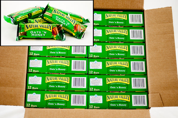 Nature Valley™ Crunchy Granola Bars Oats 'n Honey (Double Bar) 8.94 Ounce Size - 12 Per Case.