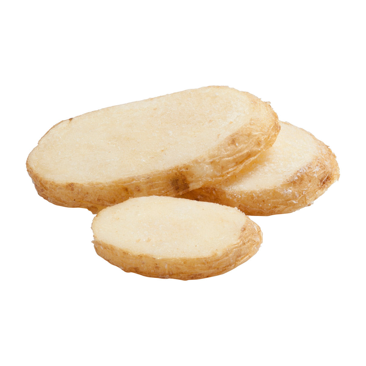 Simplot Skincredibles 8" Galley Cut Potatoslices Skin On 5 Pound Each - 6 Per Case.