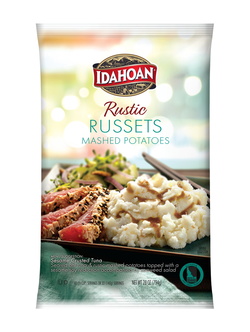 Idahoan® Rustic Russets Mashed Potatoes Hs (Lumps & Peels) 28 Ounce Size - 8 Per Case.