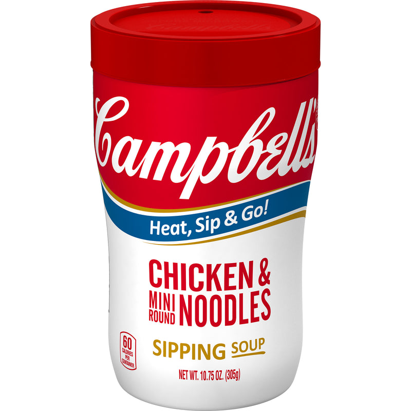 Campbell's Soup On The Go Chicken With Mininoodles 10.75 Ounce Size - 8 Per Case.