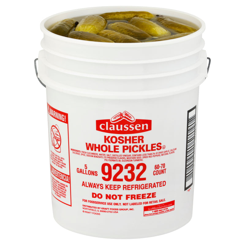 CLAUSSEN Whole Dill Pickles 5 gal. Pail 6070 Count