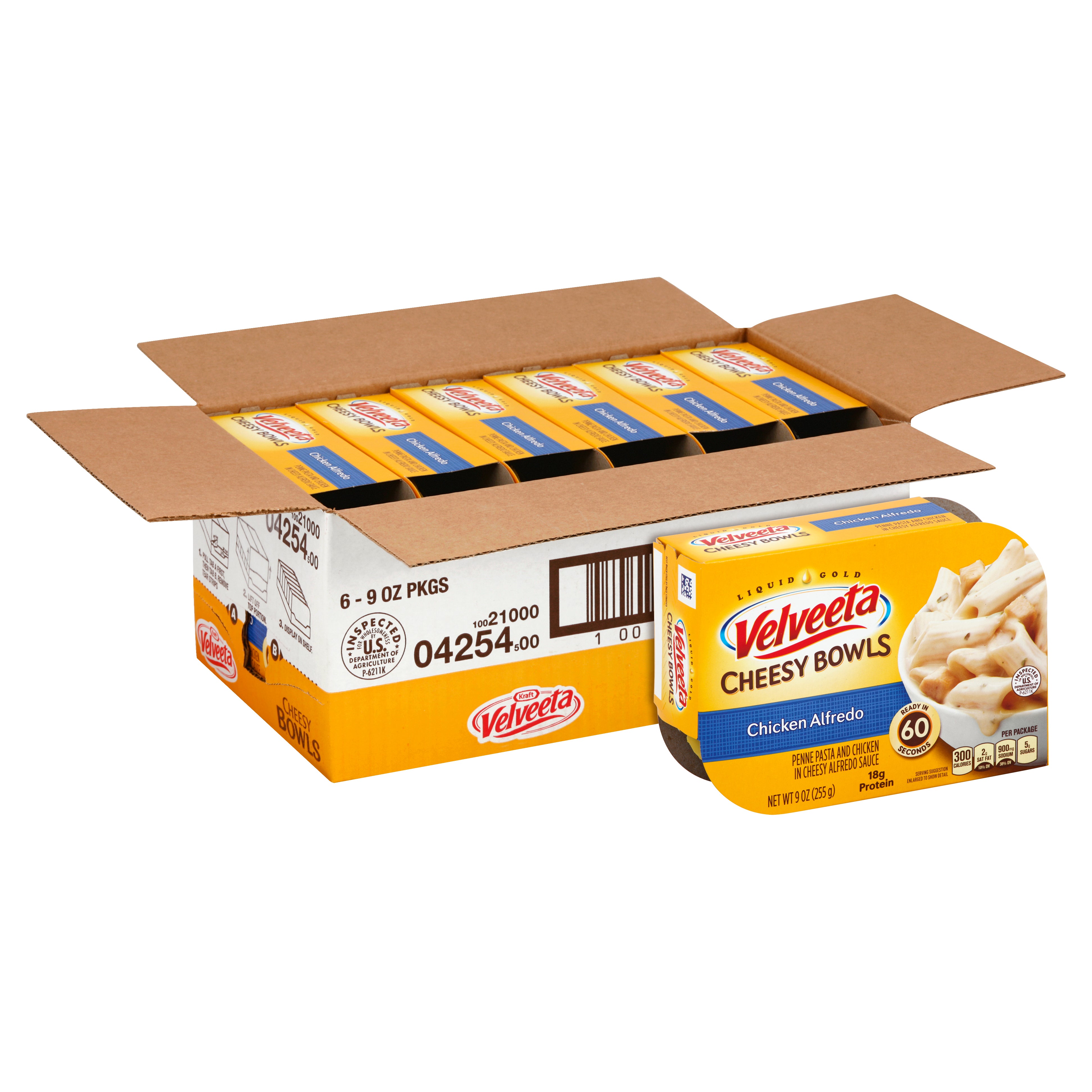Velveeta Cheesy Skillets Dinner Chicken Alfredo 9 Ounce Size - 6 Per Case.