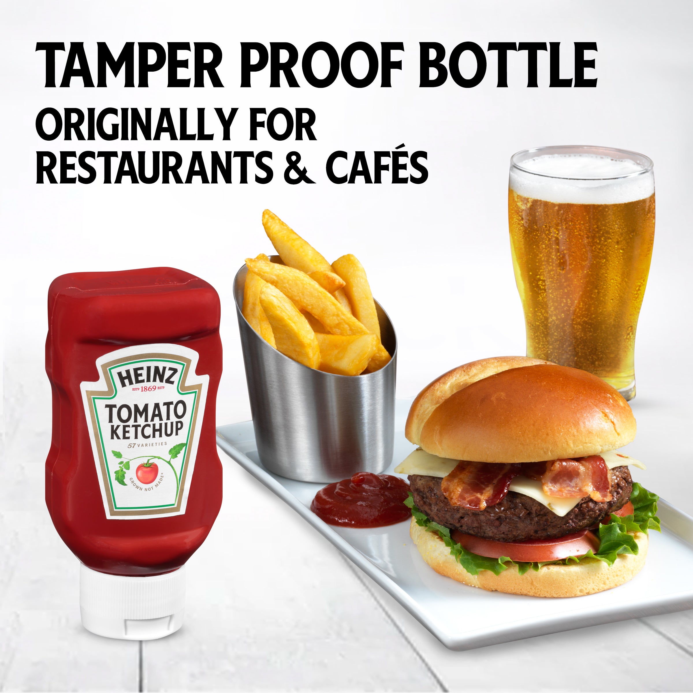 HEINZ Ketchup 14 Ounce FOREVER FULL Inverted Bottles 16)