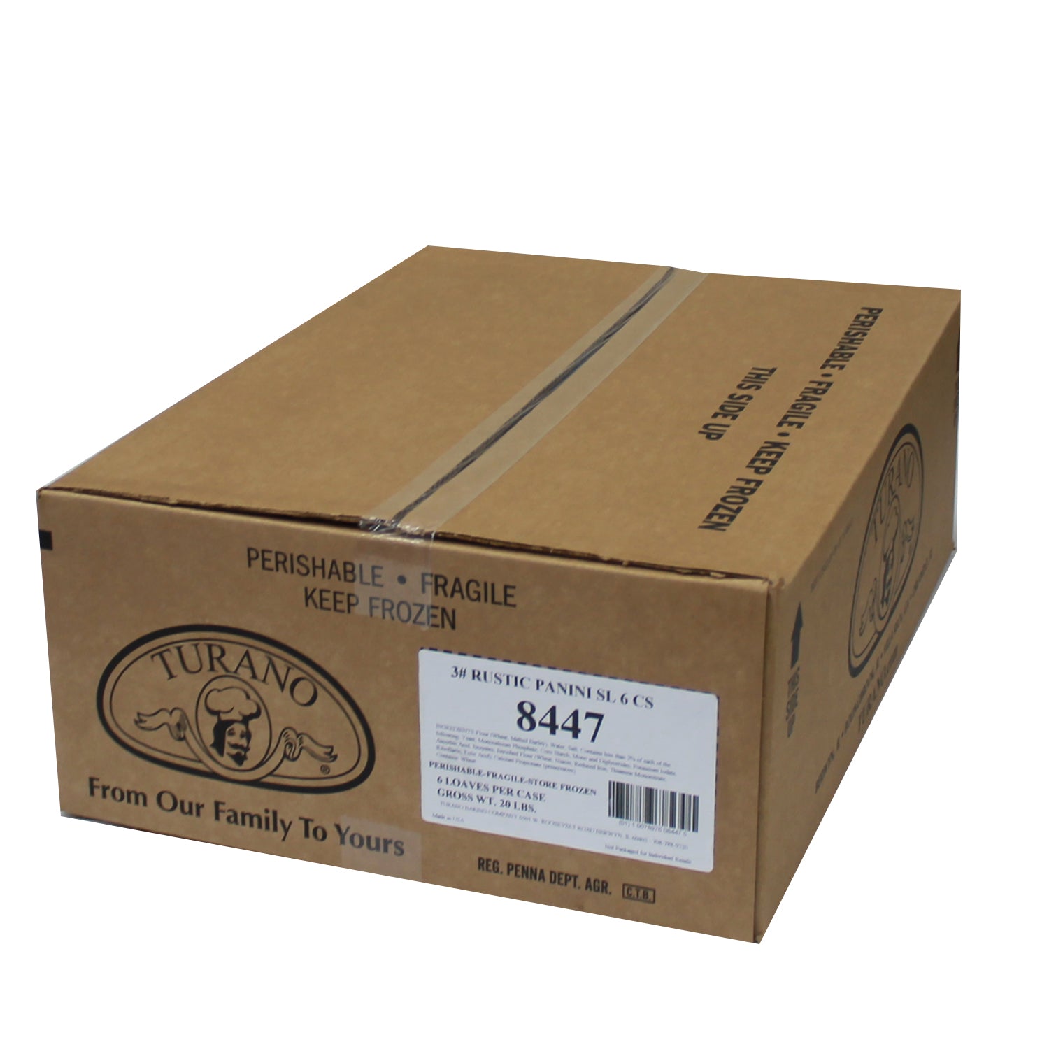 Rustic Panini Sliced 48 Ounce Size - 6 Per Case.