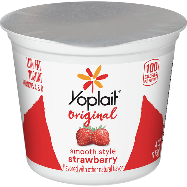 Yoplait® Original Yogurt Single Serve Variety Strawberry Banana 4 Ounce Size - 48 Per Case.