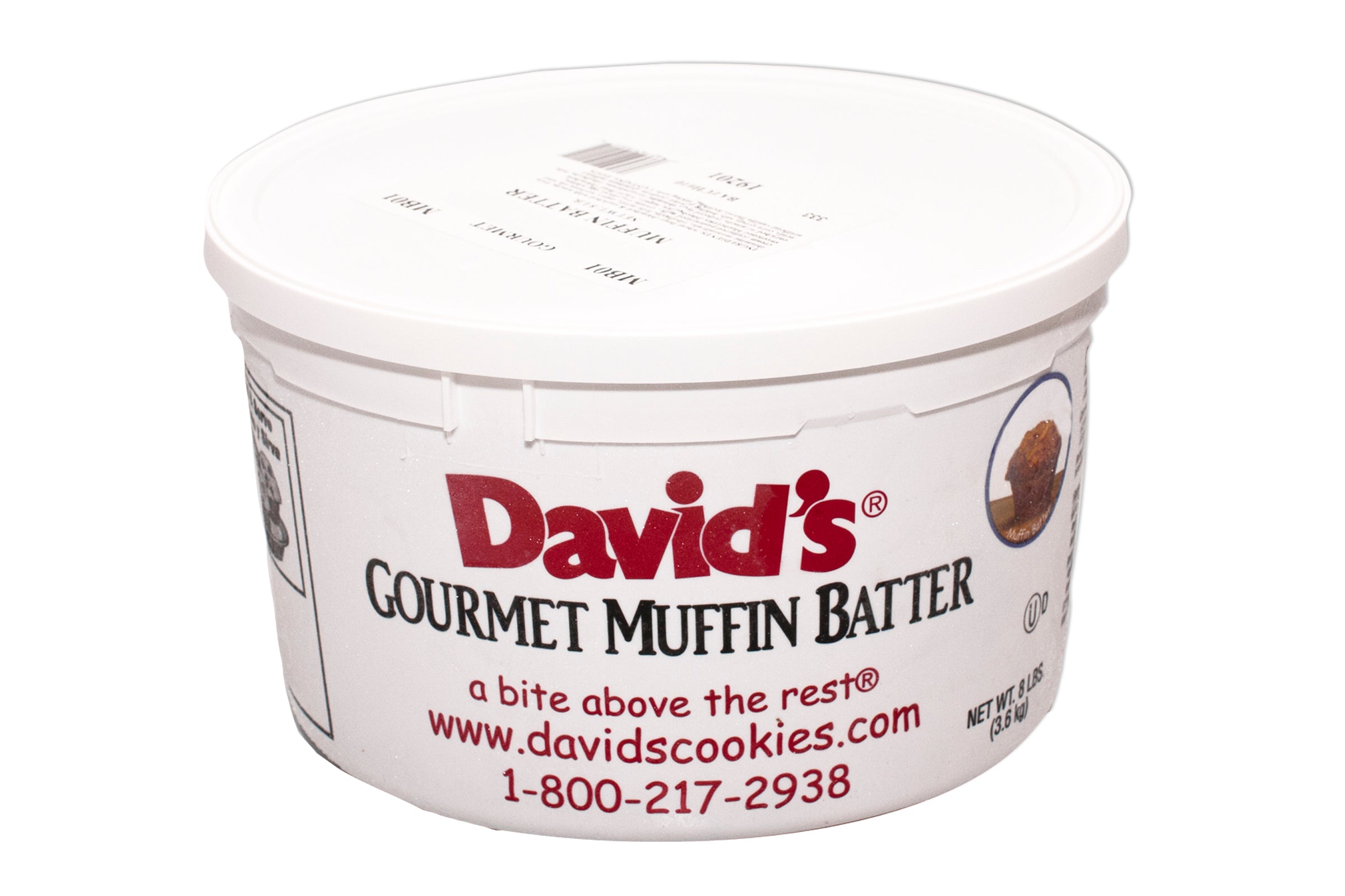 David's Batter Muffin Lemon Poppyseed 8 Pound Each - 2 Per Case.