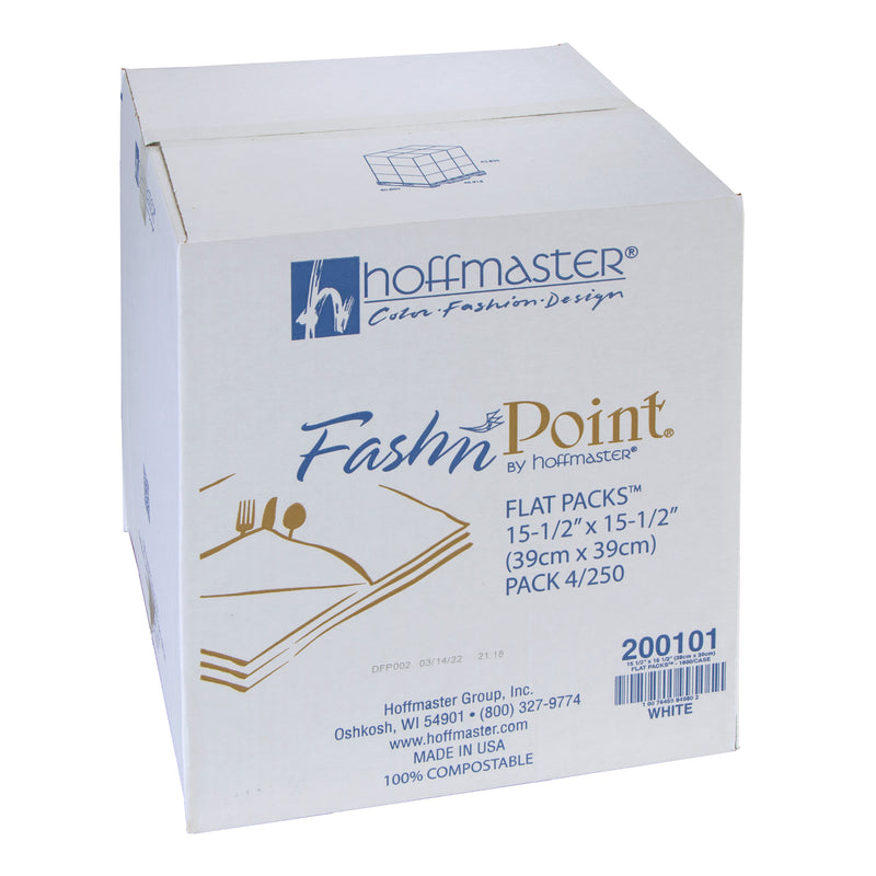 Napkin Flat White Fashnpointpoint To Point Ultra Ply 250 Each - 4 Per Case.