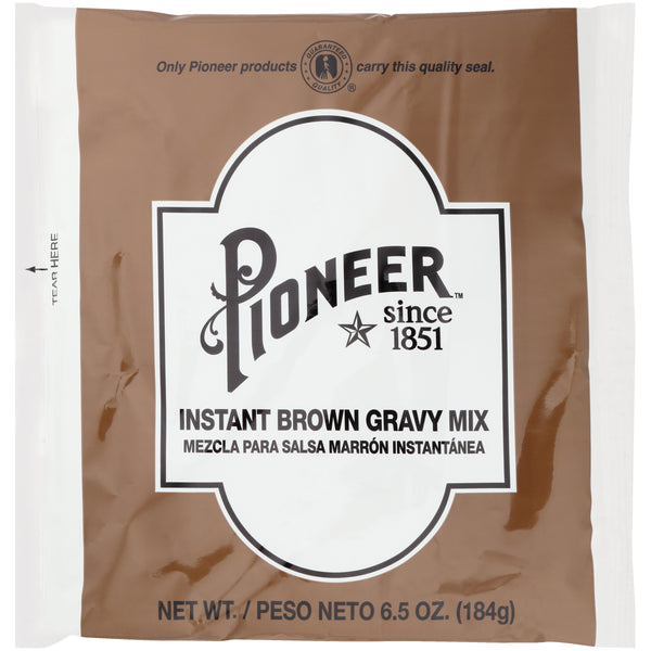 Pioneer Instant Brown Gravy Mix 6.5 Ounce Size - 12 Per Case.