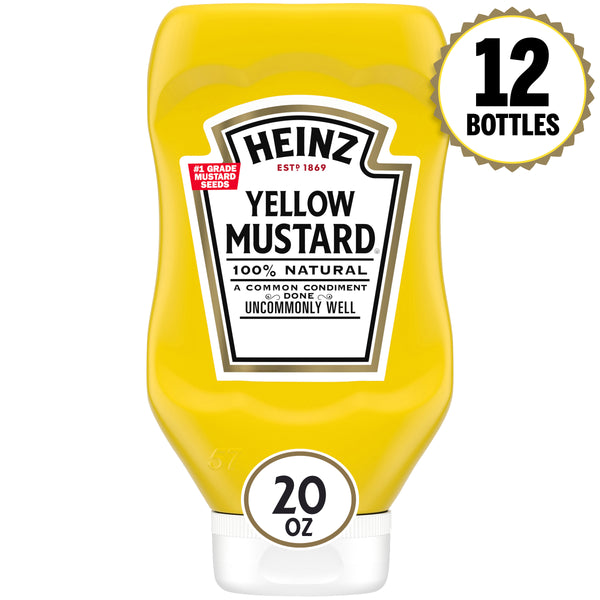 Heinz Yellow Mustard, 1.25 Pound Each - 12 Per Case.