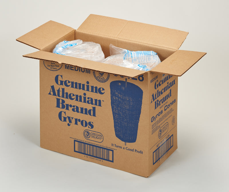 Athenian Medium Gyros Cones 20 Pound Each - 2 Per Case.