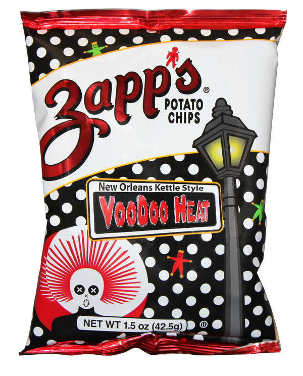 Zapp's Potato Chips Voodoo Heat Chips 1.5 Ounce Size - 60 Per Case.