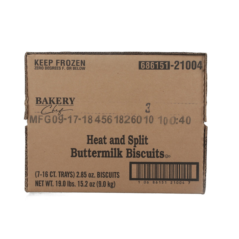 Bakery Chef Buttermilk Biscuits Heat And Split2.85 Ounce Size - 112 Per Case.