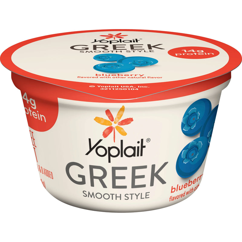 Yoplait® Greek Yogurt Single Serve Cup Blueberry 5.3 Ounce Size - 12 Per Case.