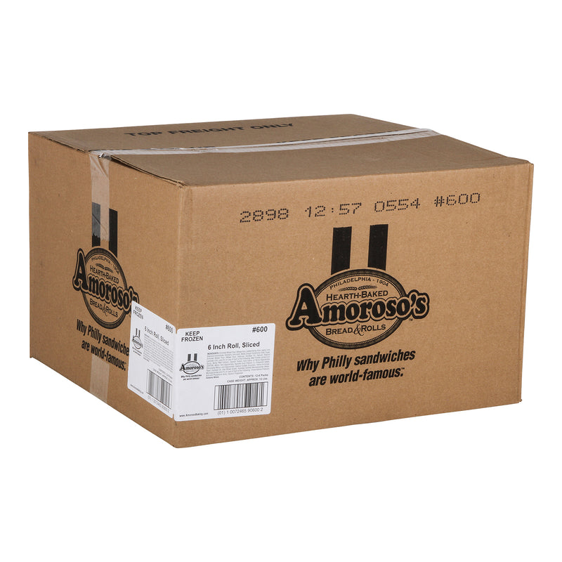 Amoroso's Baking Company In Rolls Sliced 6 Count Packs - 12 Per Case.
