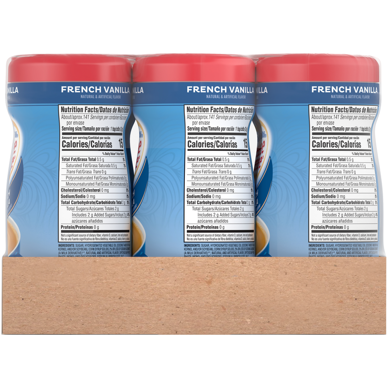 Coffee Mate French Vanilla XCanister 15 Ounce Size - 12 Per Case.