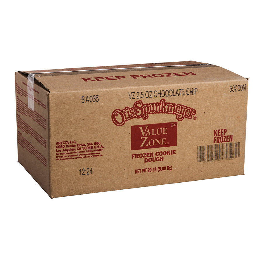 Chocolate Chip Frozen Cookie Dough 2.38 Ounce Size - 128 Per Case.