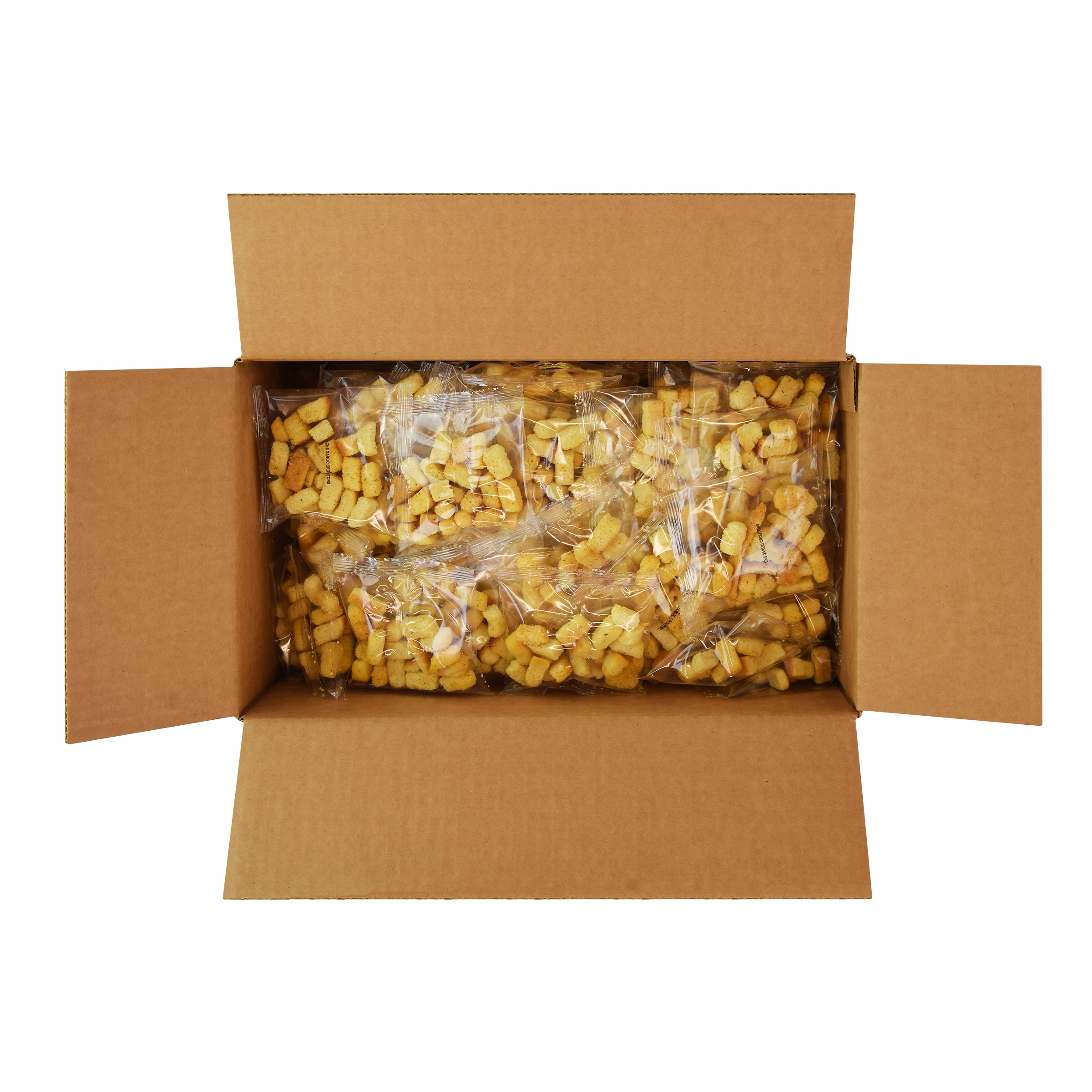Fresh Gourmet Country Cut Cheese Garlic Croutons 0.5 Ounce Size - 125 Per Case.