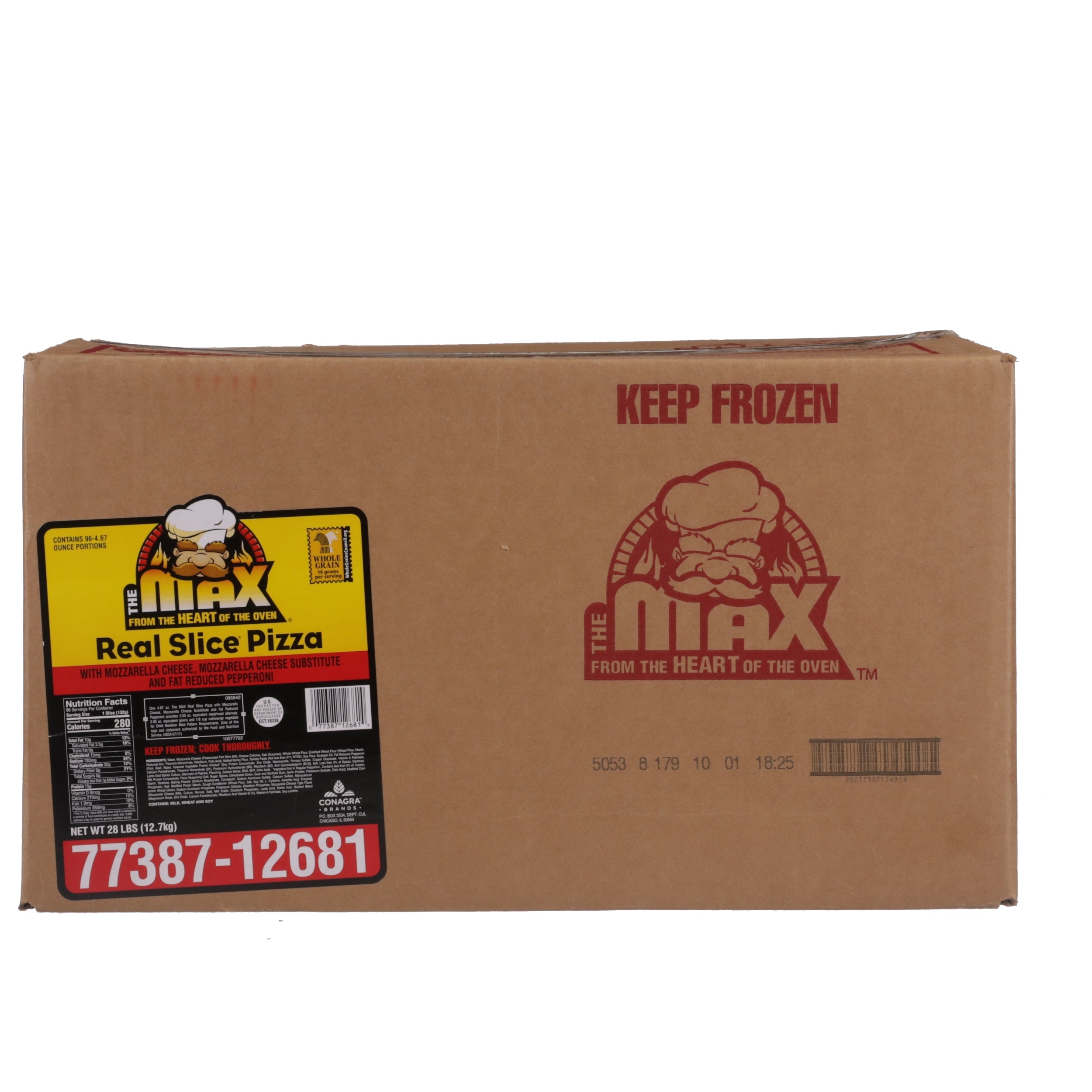 Real Slice Pepperoni Reduced Fat Whole Grain 4.67 Ounce Size - 96 Per Case.