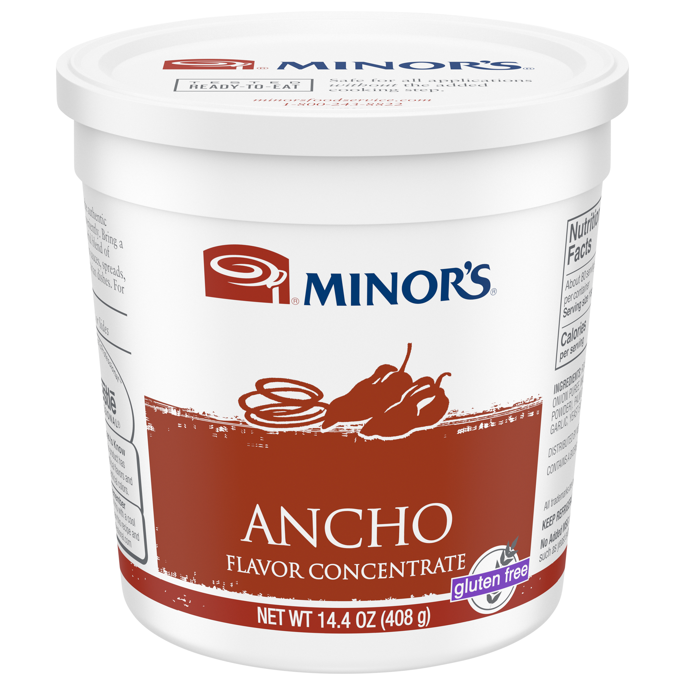 Minor's Gluten Free Ancho Flavor Concentrate, 14.4 Ounces, 6 per case