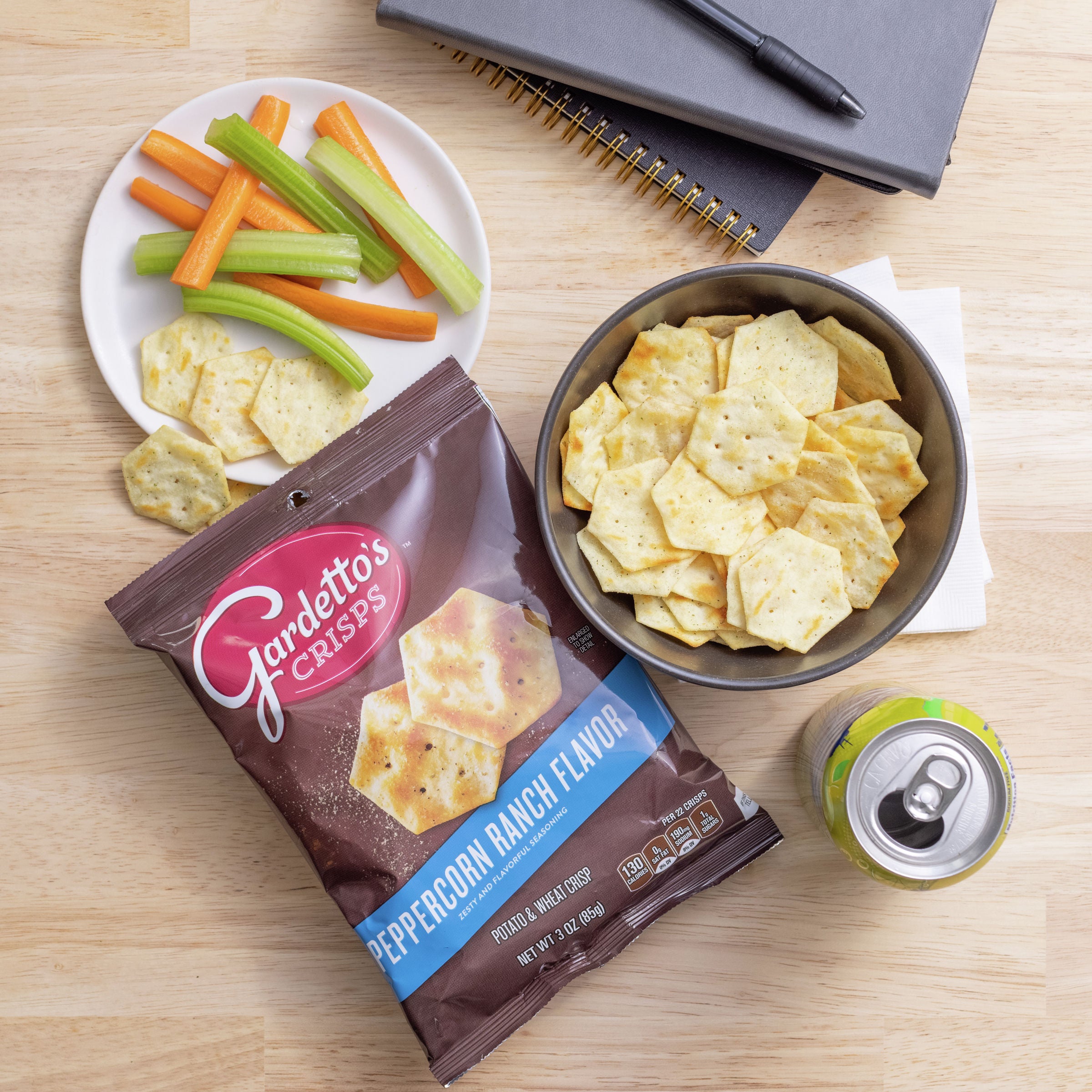 Gardetto's™ Snack Crisps Peppercorn Ranch 3 Ounce Size - 7 Per Case.
