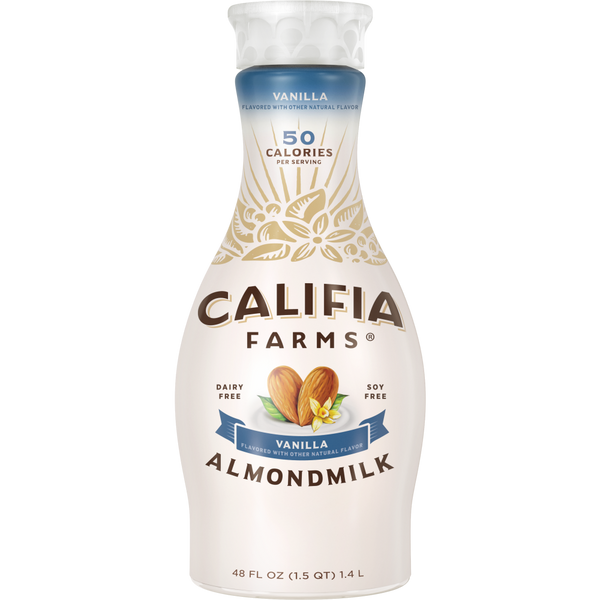 Califia Farms Vanilla Almond Milk 48 Fluid Ounce - 6 Per Case.