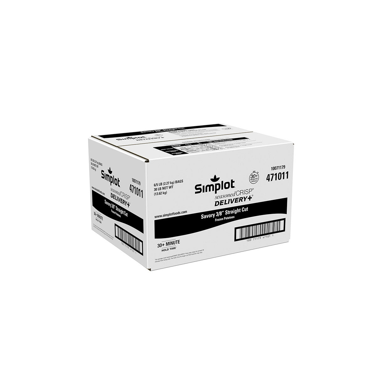 Simplot Seasonedcrisp 8" Savory Battered Straight Cut Fries Skin On 5 Pound Each - 6 Per Case.