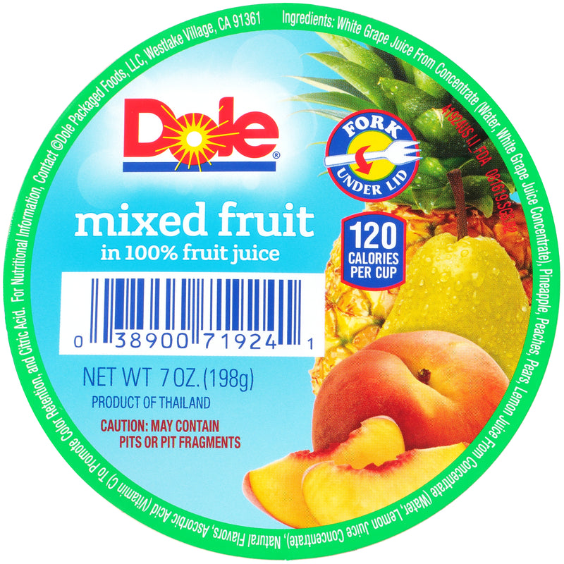 Fruit Bowl Mixed Fruit In Juice 7 Ounce Size - 12 Per Case.