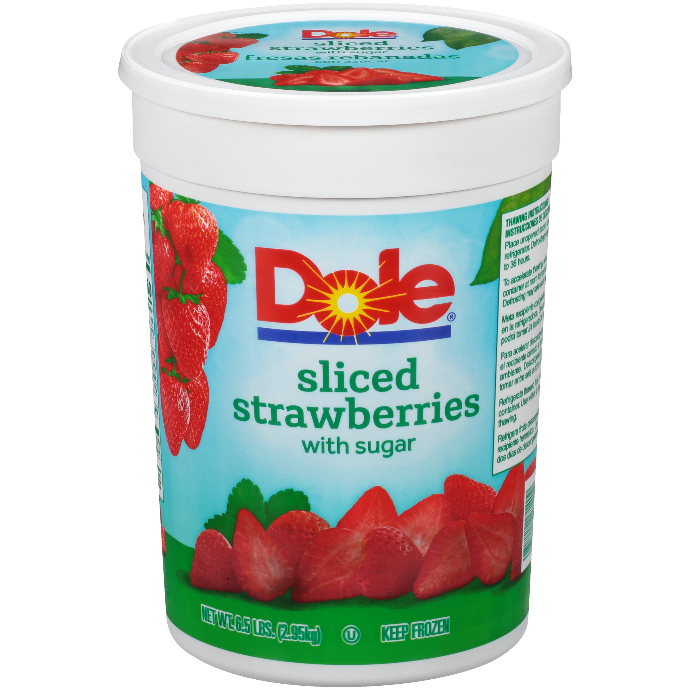 Straw Slice Drysug Tub 104 Ounce Size - 6 Per Case.